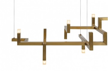 Brushed gold hanglamp