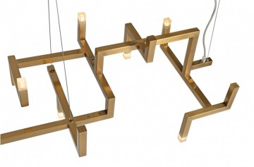 Brushed gold pendant lamp