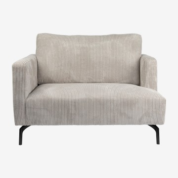 Hub loveseat in ribstof