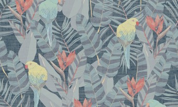 Papegaaien behang arte