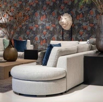 Ronde hoek poef spoom